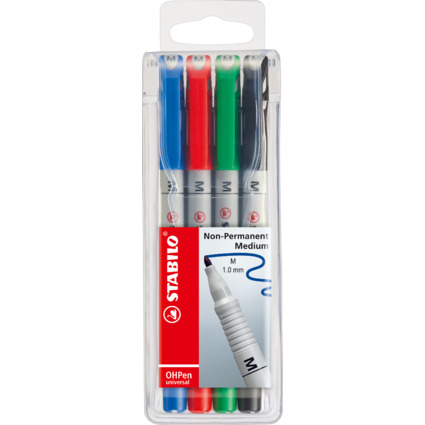 STABILO Nonpermanent-Marker OHPen universal, 4er Etui