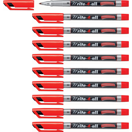 STABILO Permanent-Marker Write-4-all, M, rot