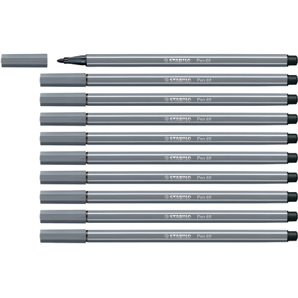 STABILO Fasermaler Pen 68, dunkelgrau