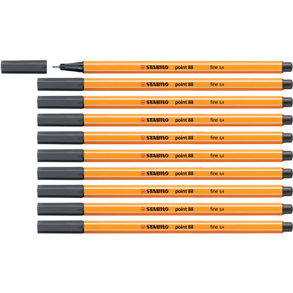 STABILO Fineliner point 88, schwarzgrau