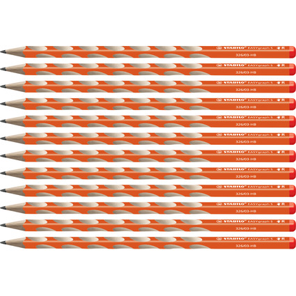 STABILO Bleistift EASYgraph S, Hrtegrad: HB, orange
