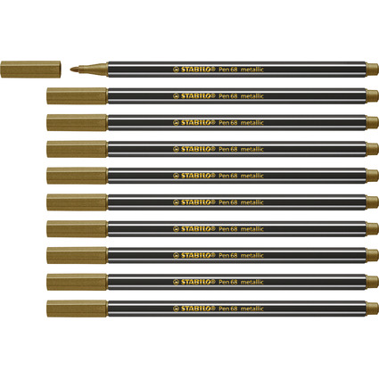STABILO Fasermaler Pen 68 metallic, gold