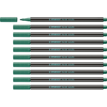 STABILO Fasermaler Pen 68 metallic, metallic-grn