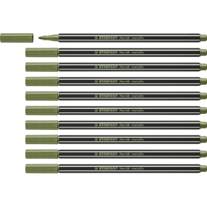 STABILO Fasermaler Pen 68 metallic, hellgrn