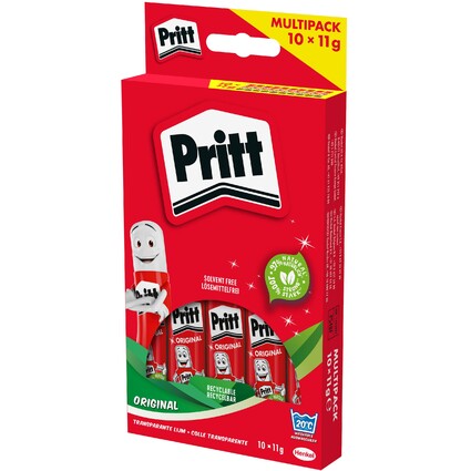 Pritt Klebestift 10 x 11 g im Multi-Pack, lsemittelfrei