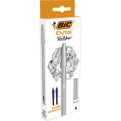 BIC Kugelschreiber Cristal RE'NEW, blau