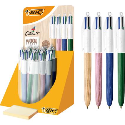 <small>BIC Druckkugelschreiber 4 Colours Wood Style 30er Display (507406)</small>