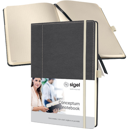 sigel Notizbuch Conceptum Design Casual, DIN A4, grau/wei