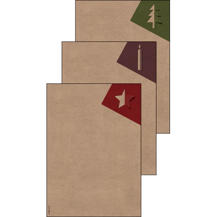 <small>sigel Weihnachts-Motiv-Papier-Set "Cut-out style" A4 (DP400)</small>