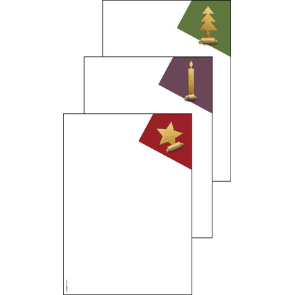 <small>sigel Weihnachts-Motiv-Papier-Set "Cut-out style" A4 (DP410)</small>