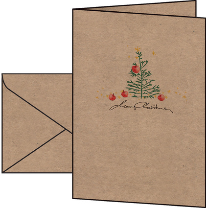 <small>sigel Weihnachtskarte "Christmas with apples" DIN A6 (DS075)</small>