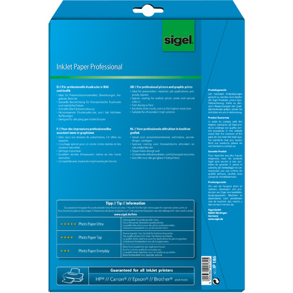 sigel Inkjet-Papier, DIN A4, 160 g/qm, hochwei, matt