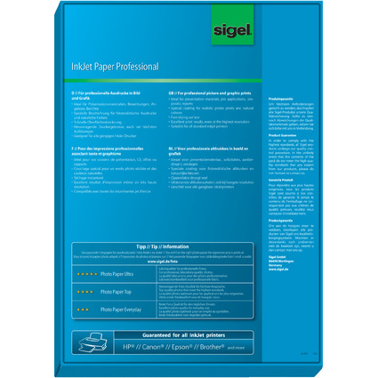 sigel Inkjet-Papier, DIN A4, 95 g/qm, hochwei, matt