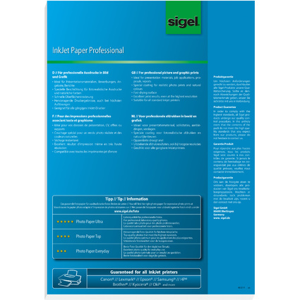 sigel Inkjet-Papier, DIN A3, 160 g/qm, hochwei, matt