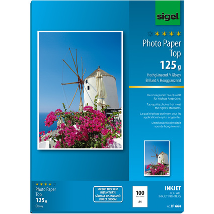 sigel InkJet-Top-Foto-Papier, DIN A4, hochglnzend, 125 g/qm