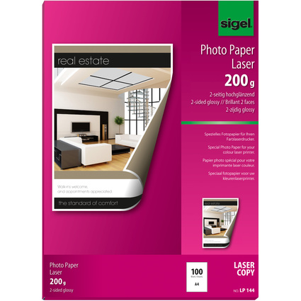 sigel Foto-Papier, DIN A4, 200 g/qm, 2-seitig glossy