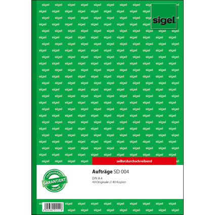 sigel Formularbuch "Auftrag", A4, 2 x 40 Blatt, SD