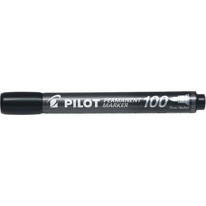 PILOT Permanent-Marker 100, Rundspitze, schwarz