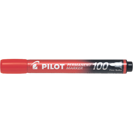 PILOT Permanent-Marker 100, Rundspitze, rot