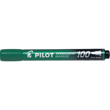 PILOT Permanent-Marker 100, Rundspitze, grn