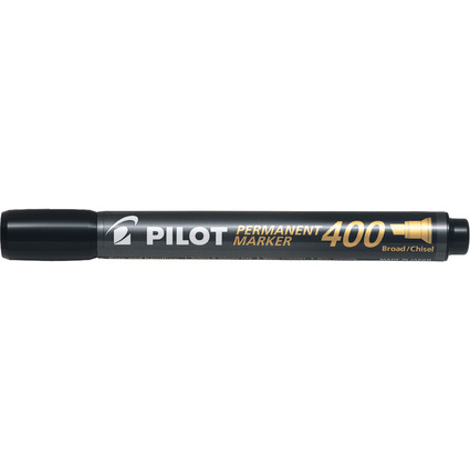 PILOT Permanent-Marker 400, Keilspitze, schwarz