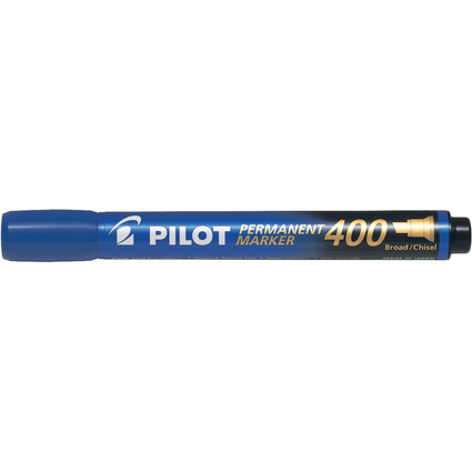 PILOT Permanent-Marker 400, Keilspitze, blau