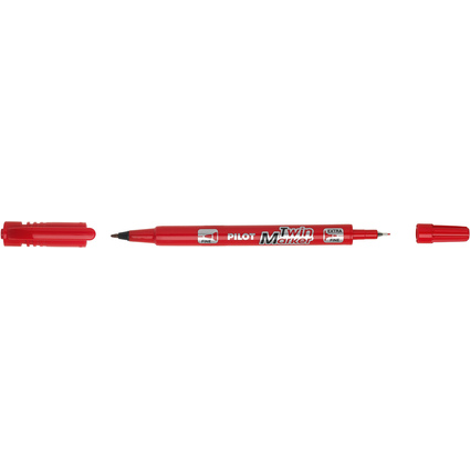 PILOT Permanent-Marker "Twin Marker", extra fein, rot