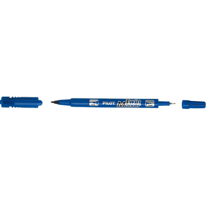 PILOT Permanent-Marker "Twin Marker", extra fein, blau