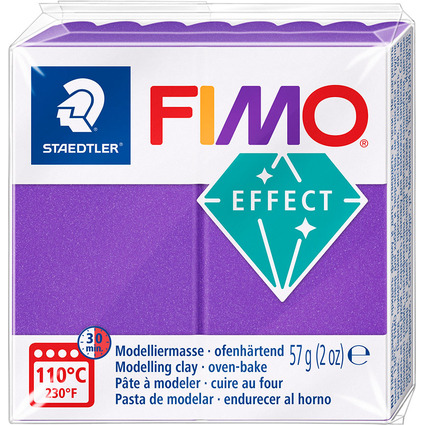 FIMO EFFECT Modelliermasse, lila-metallic, 57 g