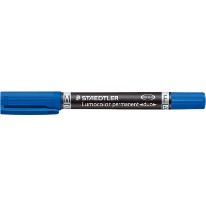 STAEDTLER Lumocolor Permanent-Marker duo, blau