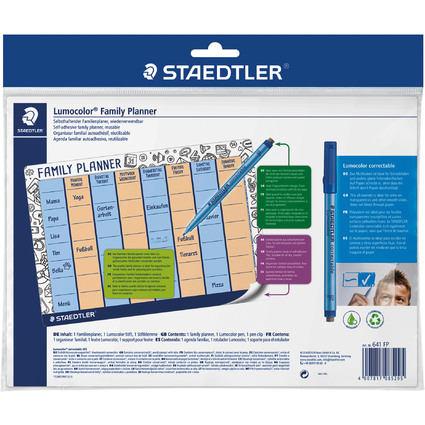 STAEDTLER Familienplaner-Set Lumocolor correctable, DIN A4