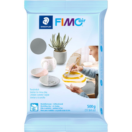 FIMO air Modelliermasse, lufthrtend, grau, 500 g