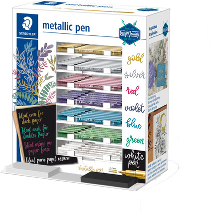 STAEDTLER Permanent-Marker metallic pen, 70er Display