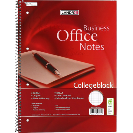 LANDR Collegeblock "Business Office Notes", DIN A4, kariert