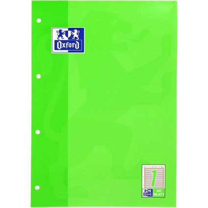 Oxford Arbeitsblock, DIN A4, 50 Blatt, Lineatur 1