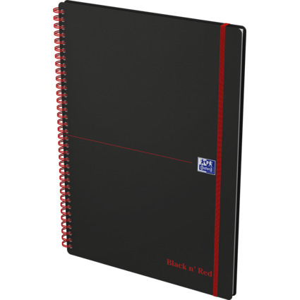 Oxford Spiralbuch Office "Black n' Red", DIN A4, liniert, PP