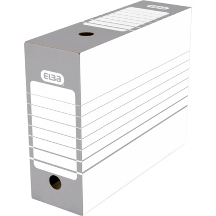 ELBA Archiv-Schachtel, Breite 100 mm, A4, wei/grau