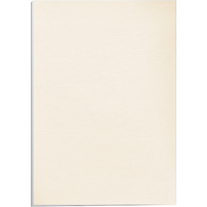 Fellowes Deckblatt Delta, Lederstruktur, DIN A4, elfenbein
