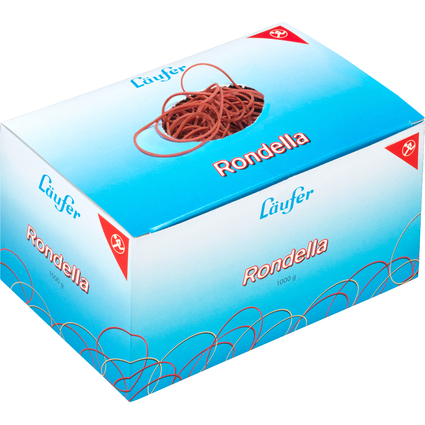 Lufer Gummiringe RONDELLA im Karton, rot, 20 mm, 1.000 g