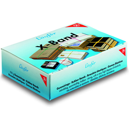 Lufer X-Band im Karton - 100 g, 150 x 11 mm, bunt sortiert