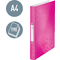 LEITZ Ringbuch WOW, DIN A4, PP, pink, 2 Ringe
