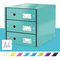 LEITZ Schubladenbox Click & Store WOW, 3 Schbe, eisblau