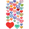 ZDesign CREATIVE Sticker "Herzen", geglimmert, bunt