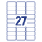 AVERY Zweckform Transparente Adress-Etiketten, 63,5 x 29,6mm