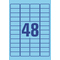 AVERY Zweckform Mini-Etiketten, 45,7 x 21,2 mm, blau