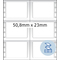 HERMA Computeretiketten endlos, 50,8 x 23 mm, 2-bahnig