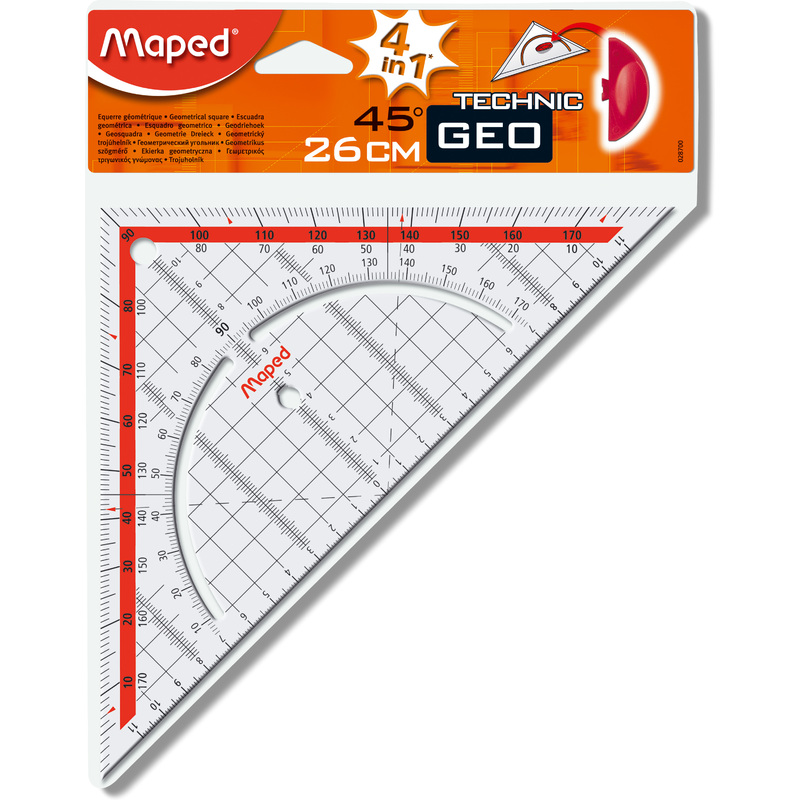 Maped Geometriedreieck Technic, Hypotenuse: 260 mm 028700 bei www