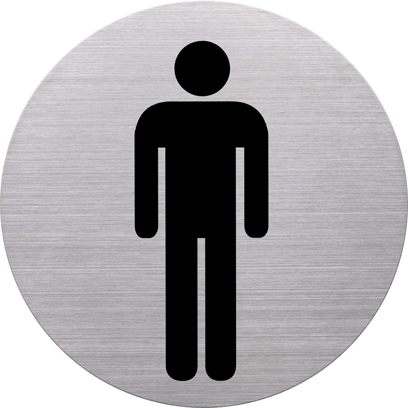 Helit Piktogramm The Badge Wc Herren Rund Silber H Bei Www Officeb2b De Gunstig Kaufen