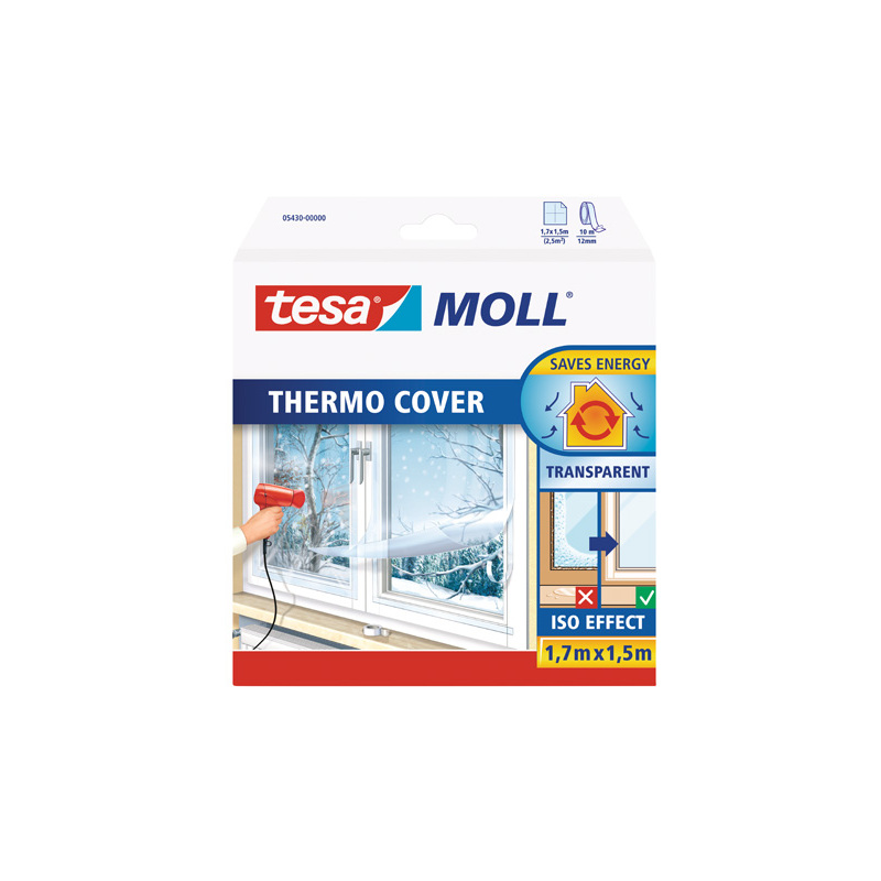 Tesa Fenster-Isolierfolie Moll 1,5 x 1,7 m transparent