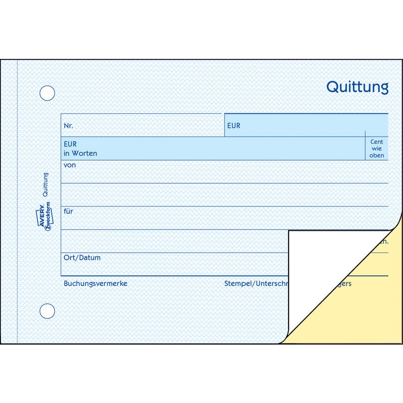 Avery Zweckform Formularbuch Quittung Ohne Mwst Sd 1742 Bei Www